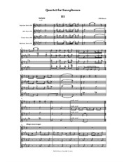 Quartet for Saxophones (1986) Mvt III